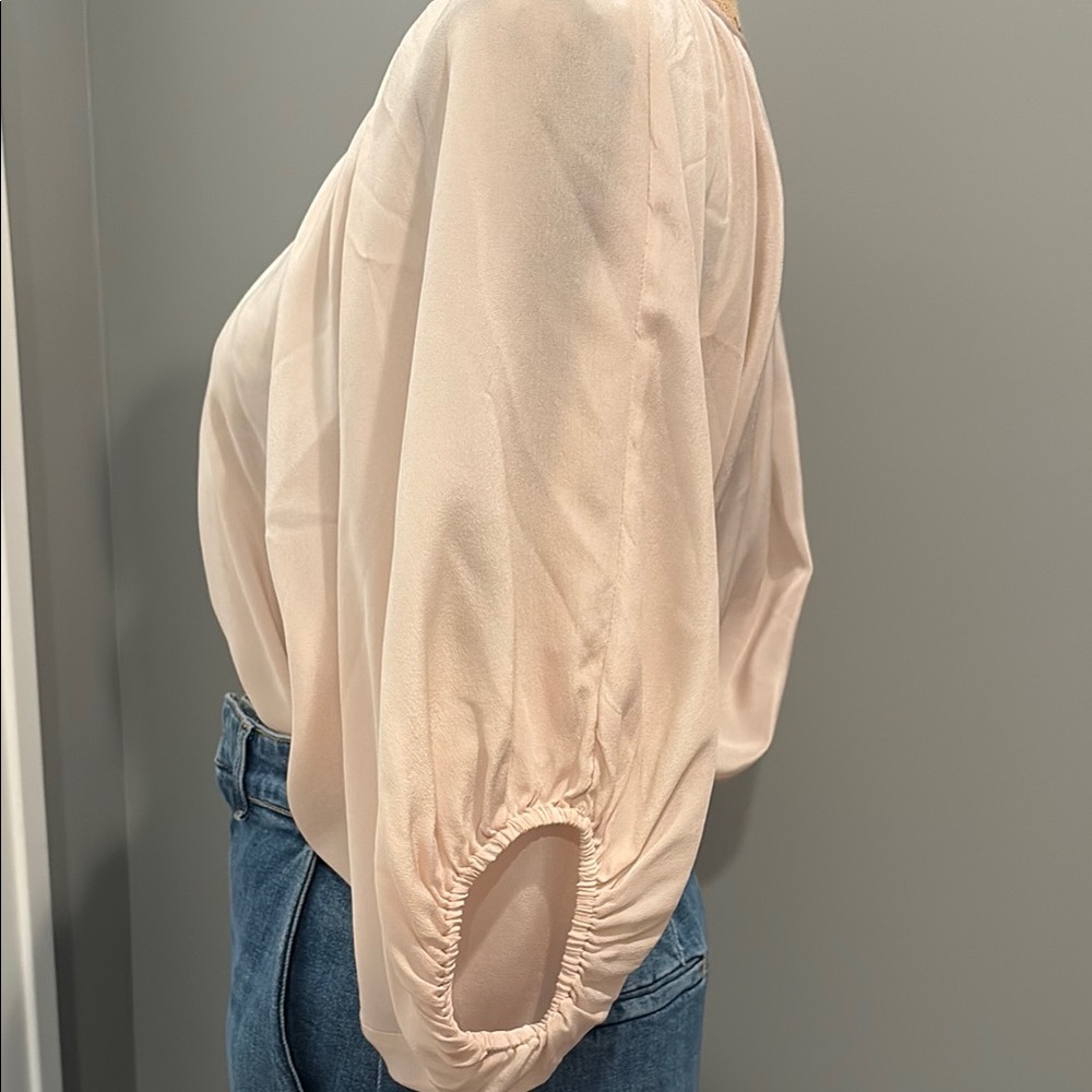 Pink Ruched Relaxed Blouse - Picture 5 of 13